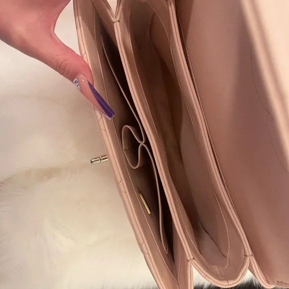 CHANEL Lambskin Quilted Trendy CC Dual Handle Flap Bag Beige - Picture 10 of 15